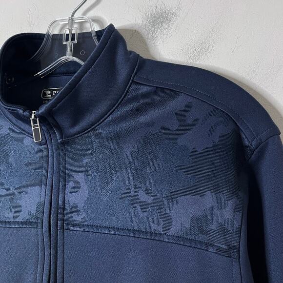 Pebble Beach Men Dry Luxe 1/4 Zip Performance Sweatshirt S Navy Blue Long Sleeve - Picture 3 of 9